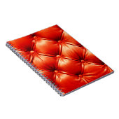 ボタン付きの美しいレザー張り張りソファ ノートブック (右側)