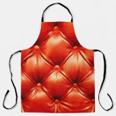 ボタン付きの美しい革張りのソファ エプロン (正面)