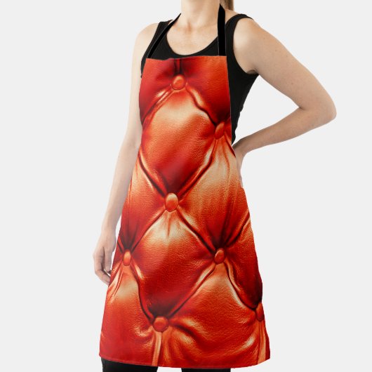 ボタン付きの美しい革張りのソファ エプロン (インサイチュ)