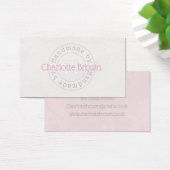 ボタン付き手作り商品名刺 (デスク)