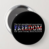 ボタン信仰の自由 缶バッジ (正面&裏面)