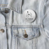 ボタン円形DTのフォーラムのロゴ 缶バッジ (インサイチュ)