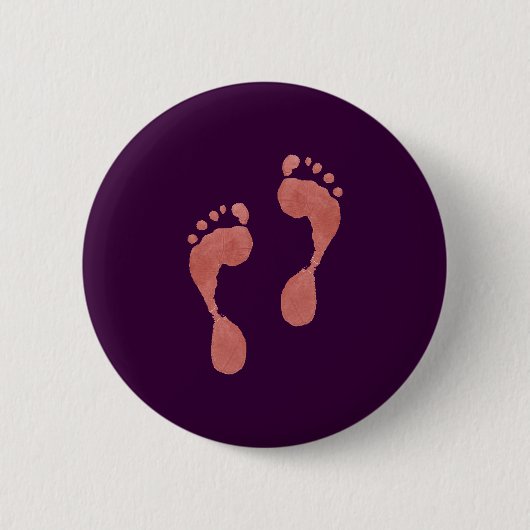 ボタン幸せな足の 缶バッジ (正面)