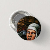 ボタン死なない頭脳 缶バッジ (正面&裏面)