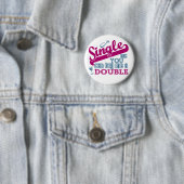 ボタン独身の 缶バッジ (インサイチュ)