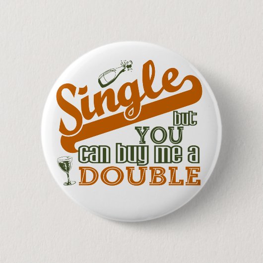 ボタン独身の 缶バッジ (正面)