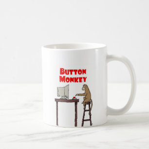 "ボタン猿"のマグ コーヒーマグカップ
