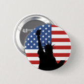ボタン自由の女神 缶バッジ (正面&裏面)