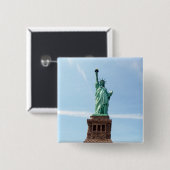 ボタン自由の女神 缶バッジ (正面&裏面)