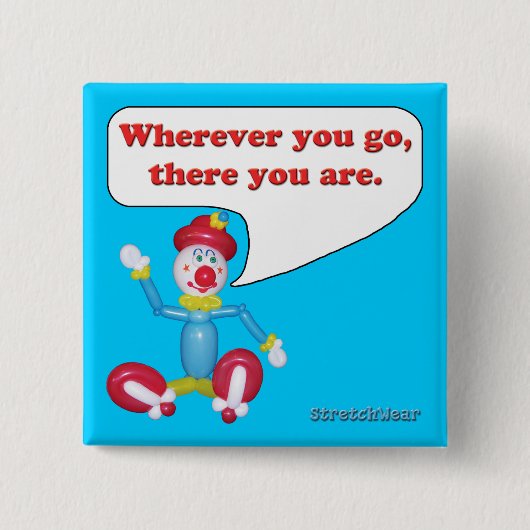 ボタン行くところはどこでも 缶バッジ (正面)