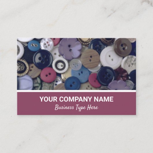 ボタン裁縫クラフツ名刺 名刺 (正面)