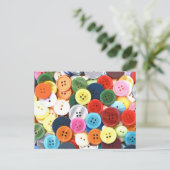 ボタン裁縫写真はがき ポストカード (スタンド正面)