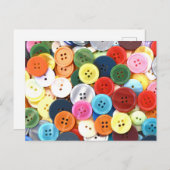 ボタン裁縫写真はがき ポストカード (正面/裏面)