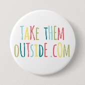 ボタン-それらを外へ取って下さい 缶バッジ (正面)