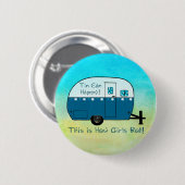 ボタン|のヴィンテージのキャンピングカー 缶バッジ (正面&裏面)