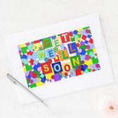 ボタン～よくステッカーを貼る 長方形シール (封筒)