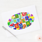 ボタン～よく楕円ステッカーを取得する 楕円形シール (封筒)