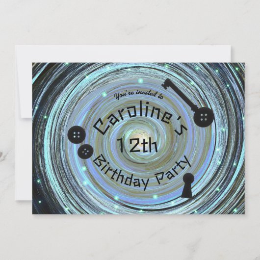 ボタン・アイ＆スケルトン・キー アザーワールド・パーティ 招待状 (正面)