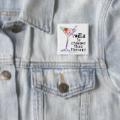 ボタン、ウォッカはセラピーより安いです 缶バッジ (インサイチュ)