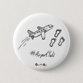ボタン「エアポート・イエティ」 缶バッジ (正面)