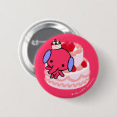 ボタン-ケーキ象-大きいケーキ 缶バッジ (正面&裏面)