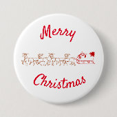ボタン – サンタとトナカイの挨拶 缶バッジ (正面)
