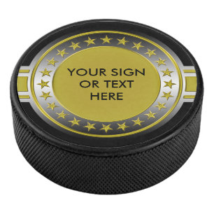 ボタン/バナー – スター金ゴールドシルバー+お使いのアイテム アイスホッケーパック