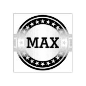 ボタン/バナー – 星の灰色の白+ YOURS ラバースタンプ (インプリント)