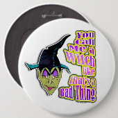 ボタン、ピン-ハロウィンの魔法使い 缶バッジ (正面&裏面)