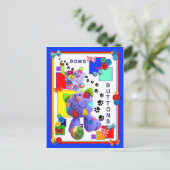 ボタン＆ボウズ　子猫のポストカード ポストカード (スタンド正面)