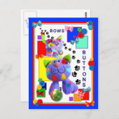 ボタン＆ボウズ　子猫のポストカード ポストカード (正面/裏面)