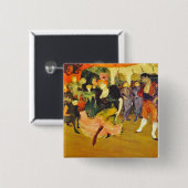 ボタン：ボレロ踊り：トゥールーズ・ロートレック 缶バッジ (正面&裏面)