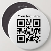 ボタン(メガ、カスタム文字)の 缶バッジ (正面&裏面)