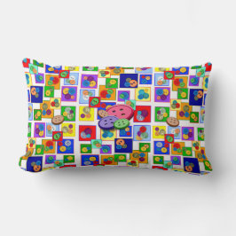 ボタン ランバークッション