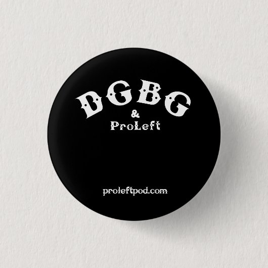 ボタン-ヴィンテージの石のデザイン- DGBG及びProLeft 缶バッジ (正面)
