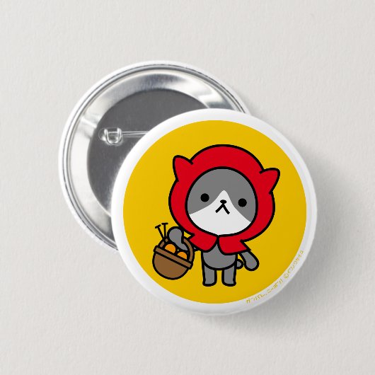 ボタン-子猫- OrangeBack 缶バッジ (正面&裏面)