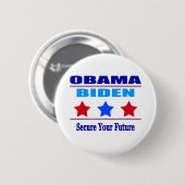 ボタン – 将来のセキュリティを確保 缶バッジ (正面&裏面)