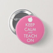 ボタン-平静を保ち、教えて下さい 缶バッジ (正面&裏面)