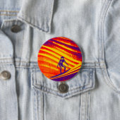 ボタン、抽象芸術サンセットデザイン 缶バッジ (インサイチュ)