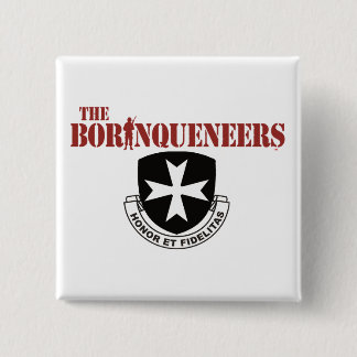 ボタン-正方形のBorinqueneers 缶バッジ