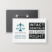 ボタン – 無傷の生殖器 缶バッジ (正面/裏面)