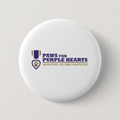 ボタン – 白とカラーロゴ 缶バッジ (正面)