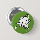 ボタン-緑茶-ドル 缶バッジ (正面&裏面)