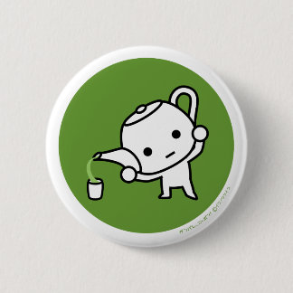 ボタン-緑茶-ドル 缶バッジ