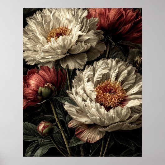 ボタン+野生の花 ポスター (正面)