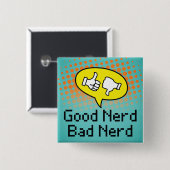 ボタン(2"正方形) 缶バッジ (正面&裏面)