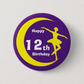 ボタン – Ballerina 12誕生日 缶バッジ (正面)