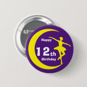 ボタン – Ballerina 12誕生日 缶バッジ (正面&裏面)