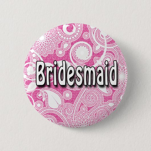 ボタン： Bridesmaid 缶バッジ (正面)