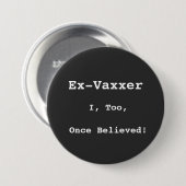 ボタン、Ex-Vaxxer 缶バッジ (正面&裏面)
